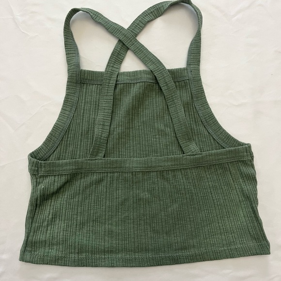 American Eagle Green Ribbed Women's Top - Picture 2 of 3
